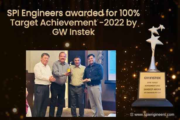 SPI Engineers awarded for Target Achievement 2022 by GW Instek